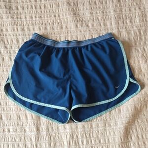 Everlast Women’s Running Workout Shorts Blue w/ Contrast Trim Womens Size M